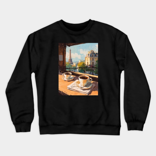 Coffee for two in Paris Crewneck Sweatshirt by comecuba67